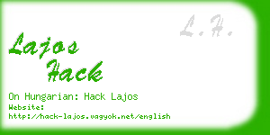 lajos hack business card